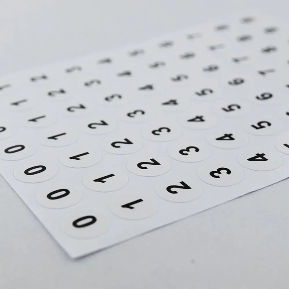 12 Sheets Craft Self Adhesive Diamond Paint Storage Number Stickers Package Label Distinguish Tags