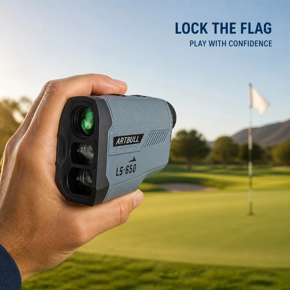 Golf Rangefinder 650m 6X20 Laser Distance Meter with Slope Mode Flag Lock Fast Measurement for Outdoor Sports view 2