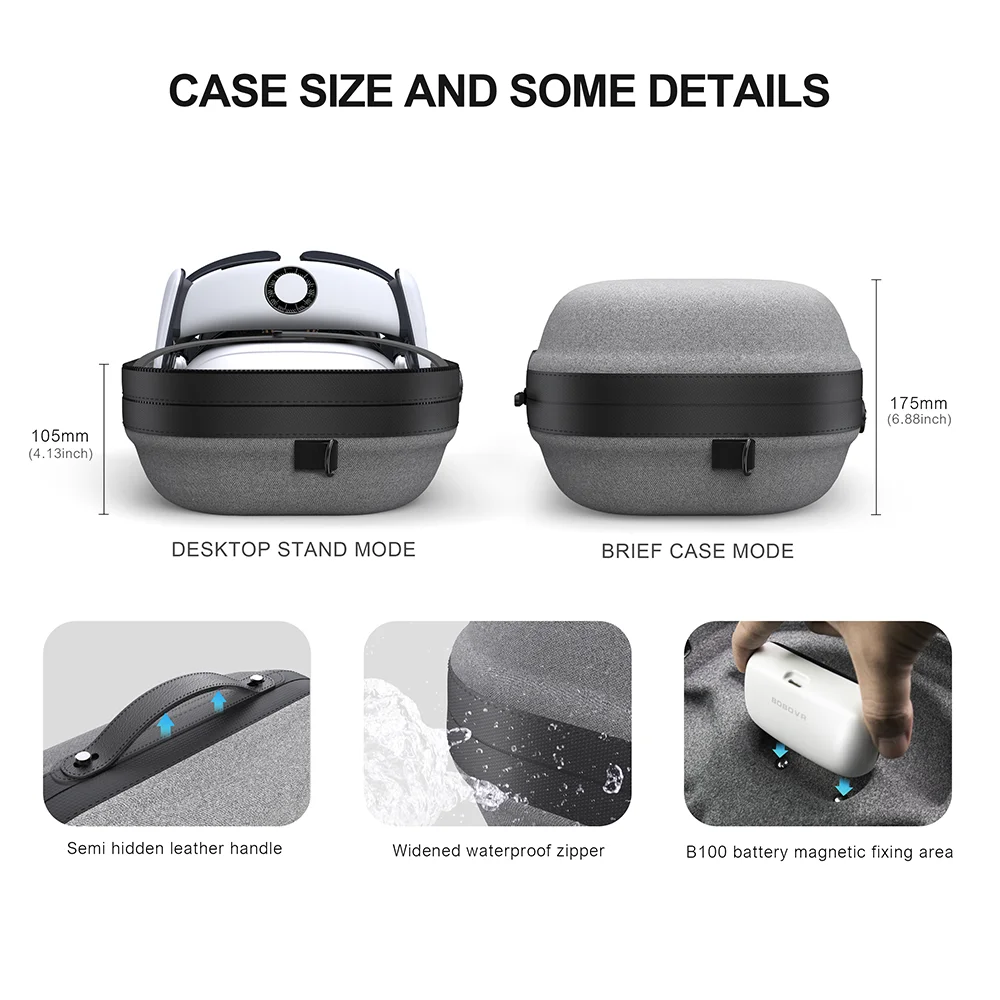 BOBOVR C3 Carrying Case Suitable for Quest 3 S3 Pro Super Strap Two Travel Modes Inner Support Design High-quality Storage Bag