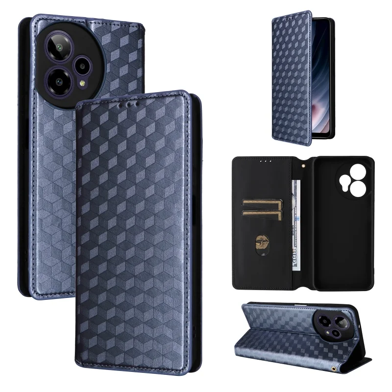 ل الكريكيت أيقونة زائد 2026 البطاقة المغناطيسية فليب حامل جلد خطوط مجسمة الهاتف واقية ل الكريكيت أيقونة زائد 2026