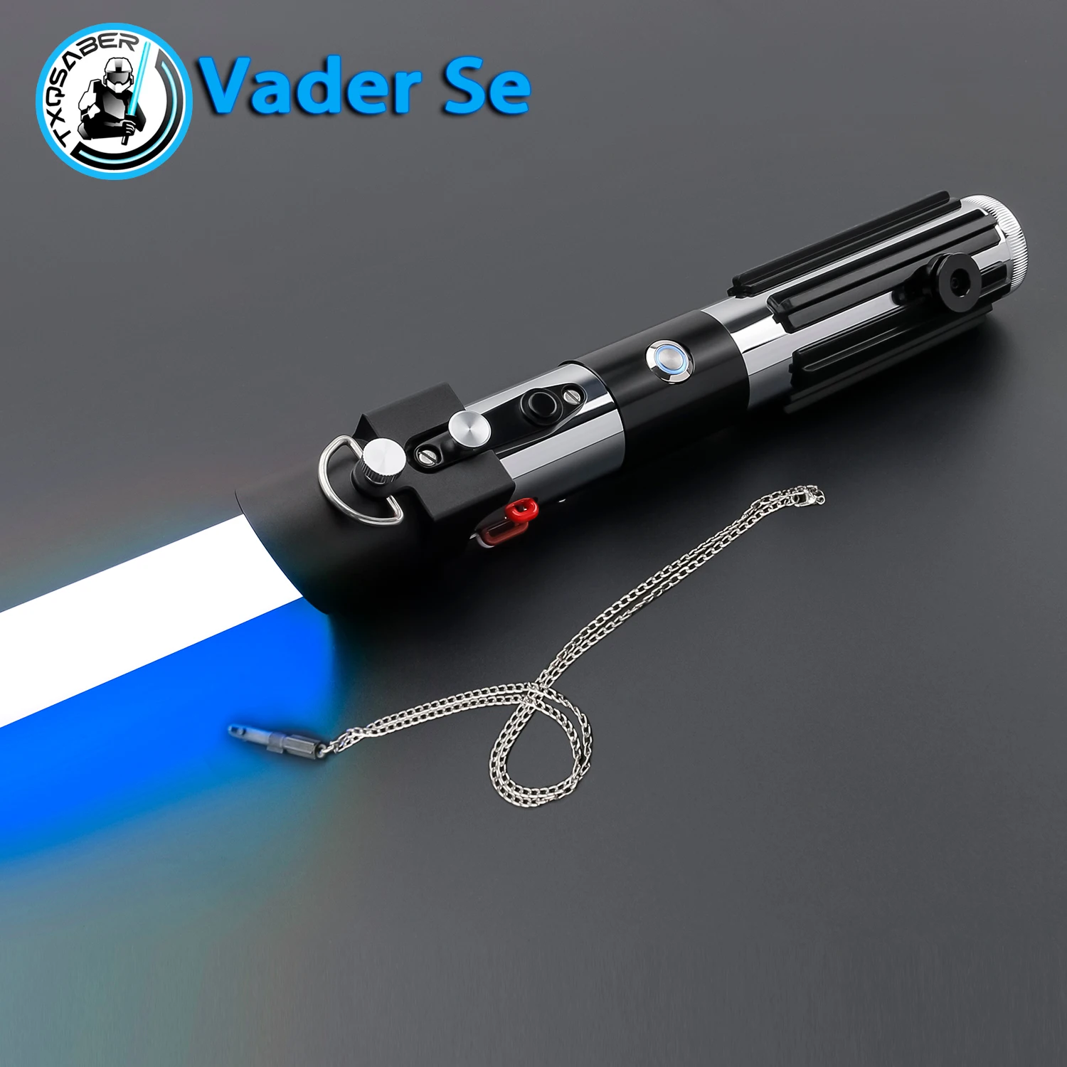 

Vader Pro TXQSABER Световой меч Гладкая поворотная металлическая рукоять SD-карта Изменение цвета RGB Тяжелый дуэльный лазер премиум-класса из неопикселя