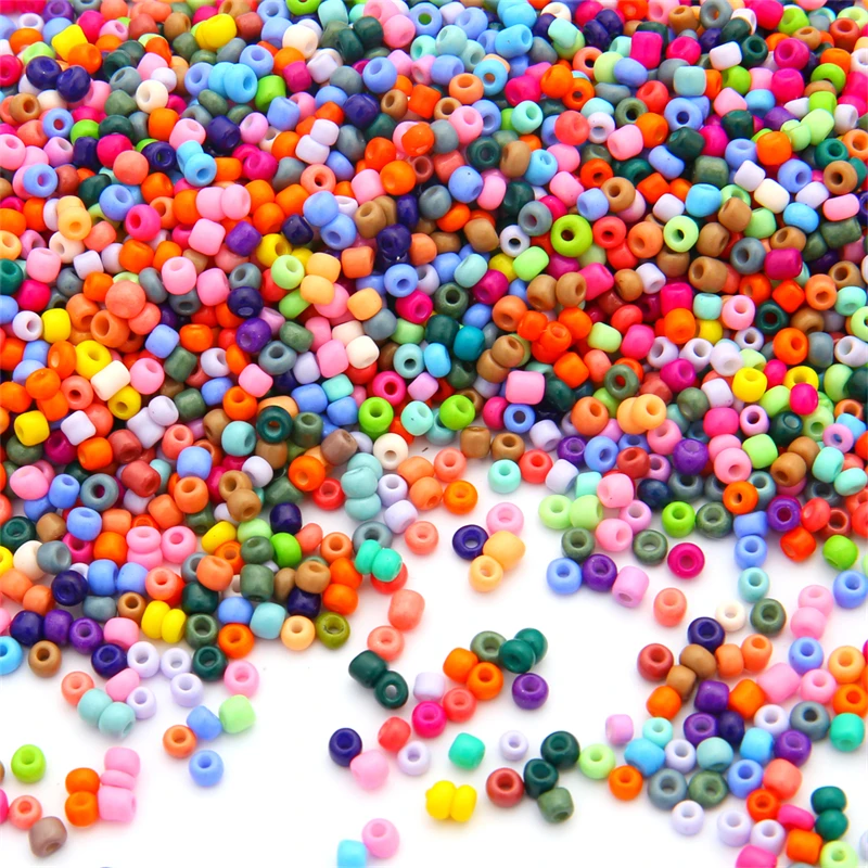 Bulk glass beads Baked paint glass rice beads Charms DIY jewelry creation beads Glass flower beads Jewelry making materials