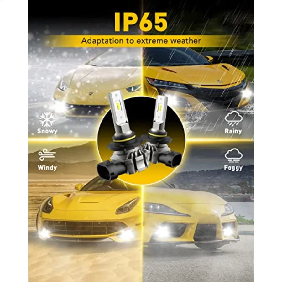 9145 bombillas LED antiniebla 6000LM 6500K luz blanca fría 300% brillo H10 9140 9045 9040 luces antiniebla LED CSP Chips LED reemplazo DRL