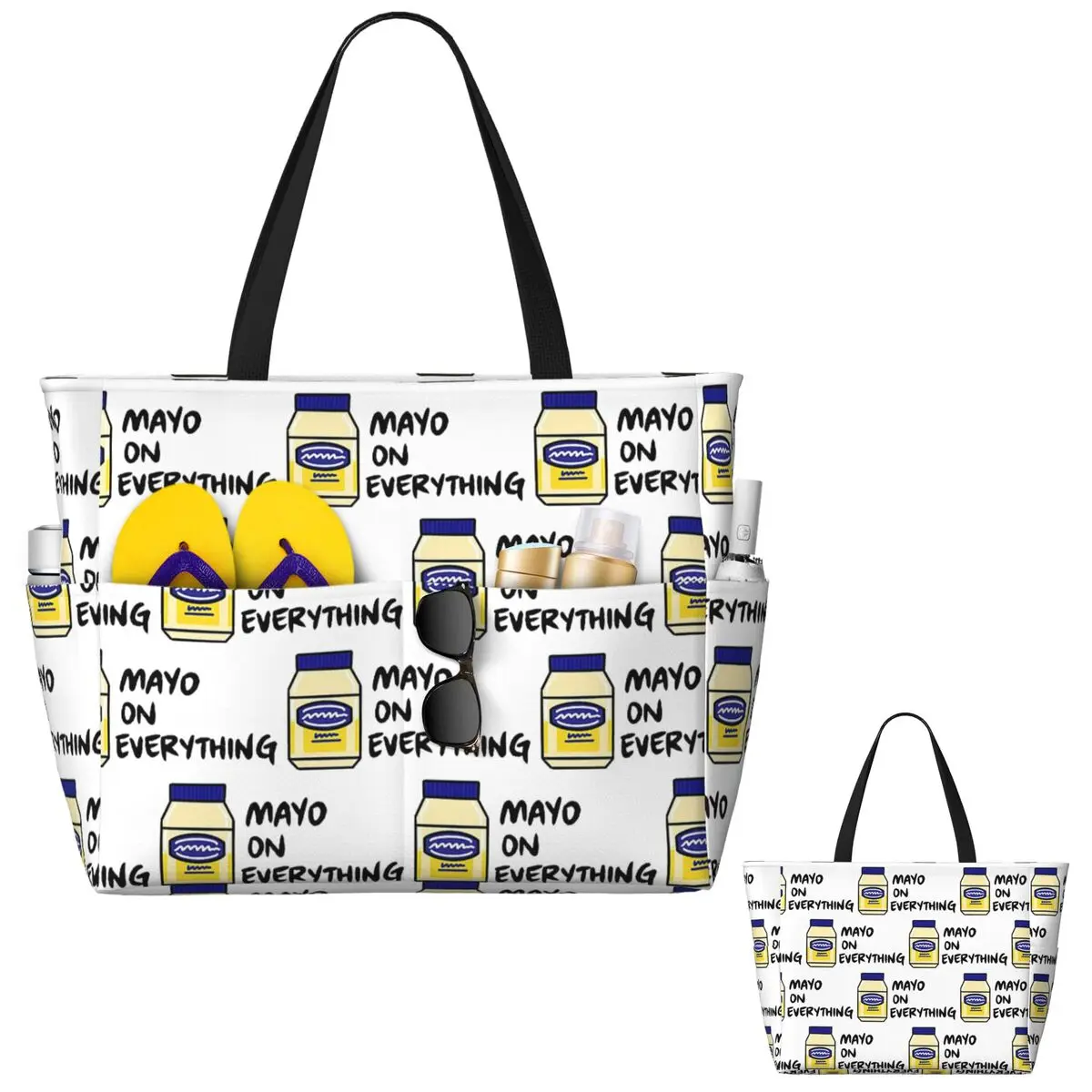 

Mayo (Mayonnaise) On Everything Пляжная большая сумка Спортивная спортивная сумка для йоги Большая большая сумка Женская дорожная сумка Сумка для фитнеса