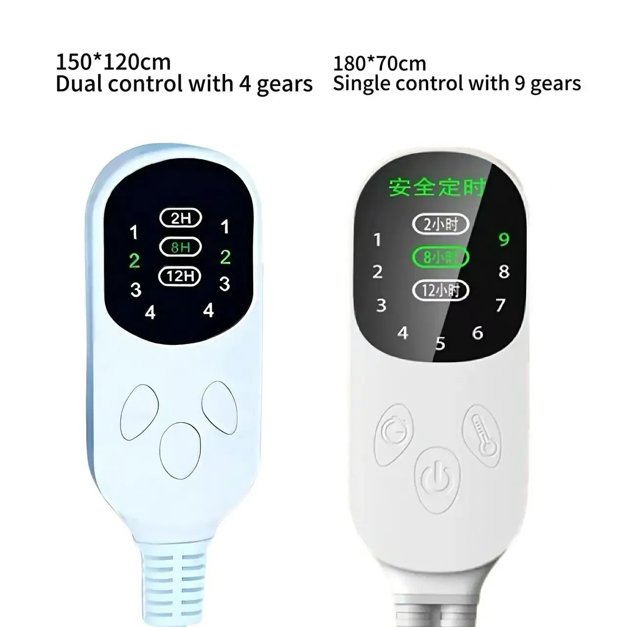 Gray Electric Heating Blanket 12V Single/Double Car Use Portable High/Low Temperature Constant Temperature Energy Saving