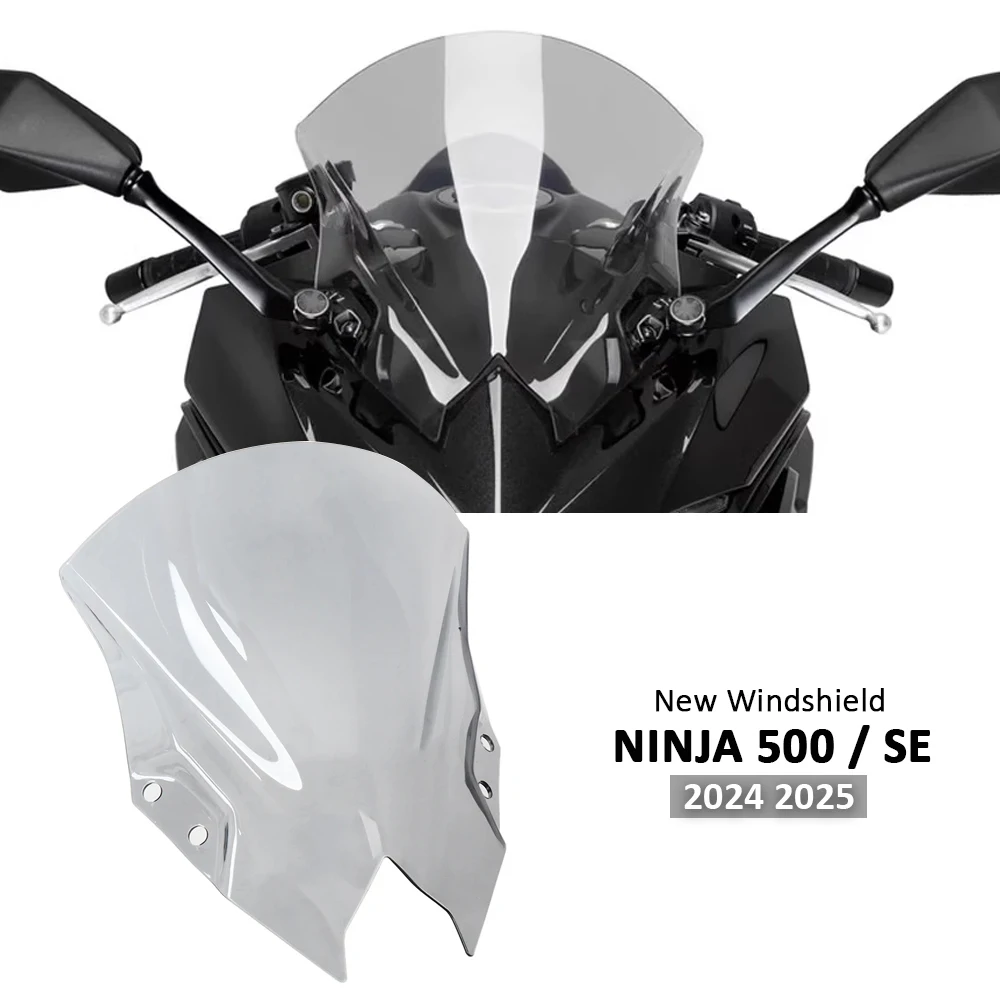 New For Kawasaki Ninja500 Ninja 500 Motorcycle Windshield Windscreen Wind Deflector NINJA500 NINJA 500 SE 2024 2025