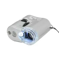 60X Handheld Magnifying Glass Mini Pocket Microscope Loupe UV Currency Detector Jeweler Magnifier With LED Light MINI Magnifiers