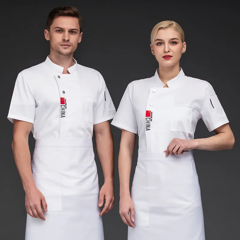 

Hotel Senior Chef Overalls Chef Waterproof Autumn And Winter Short Sleeve Men'S Dining Canteen Kitchen Restaurant Canteen