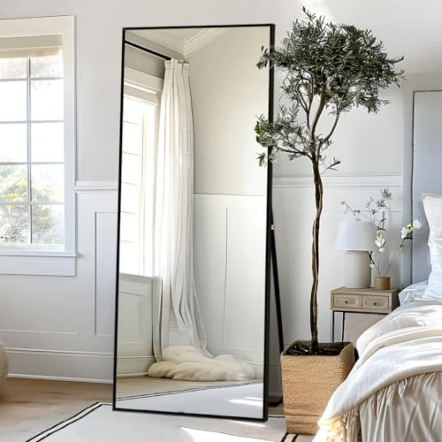 

Full Length Mirror 64"x24" Full Body Mirror Floor Mirror with Aluminum Alloy Frame Free Standing Mirror Mirror Full Length Hang