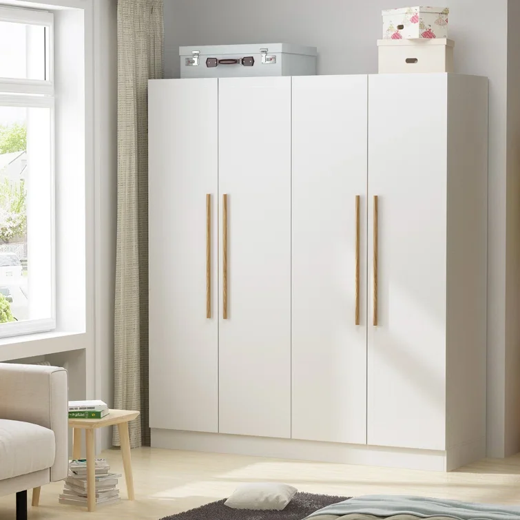 Moderne 2 Türen Holz Minimalist Ische Schlafzimmer Möbel Kleidung Organizer Kleider Schrank