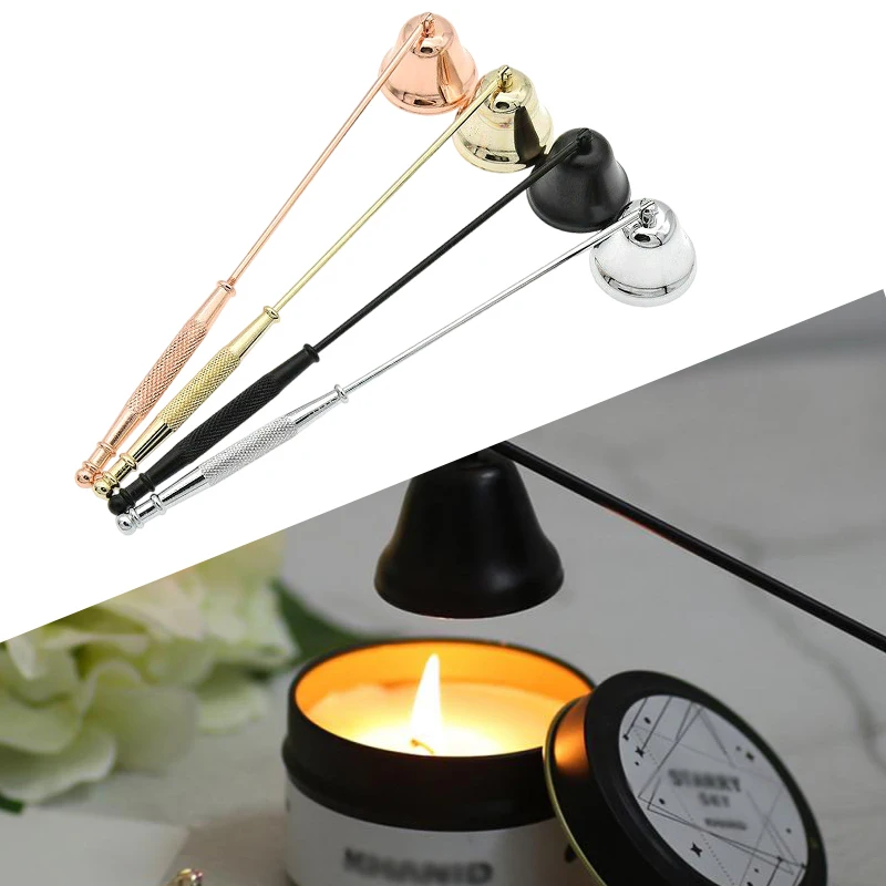 1Pc Stainless Steel Candle Snuffer Extinguisher Anti-Slip Safe Wick Snuffer Accessories