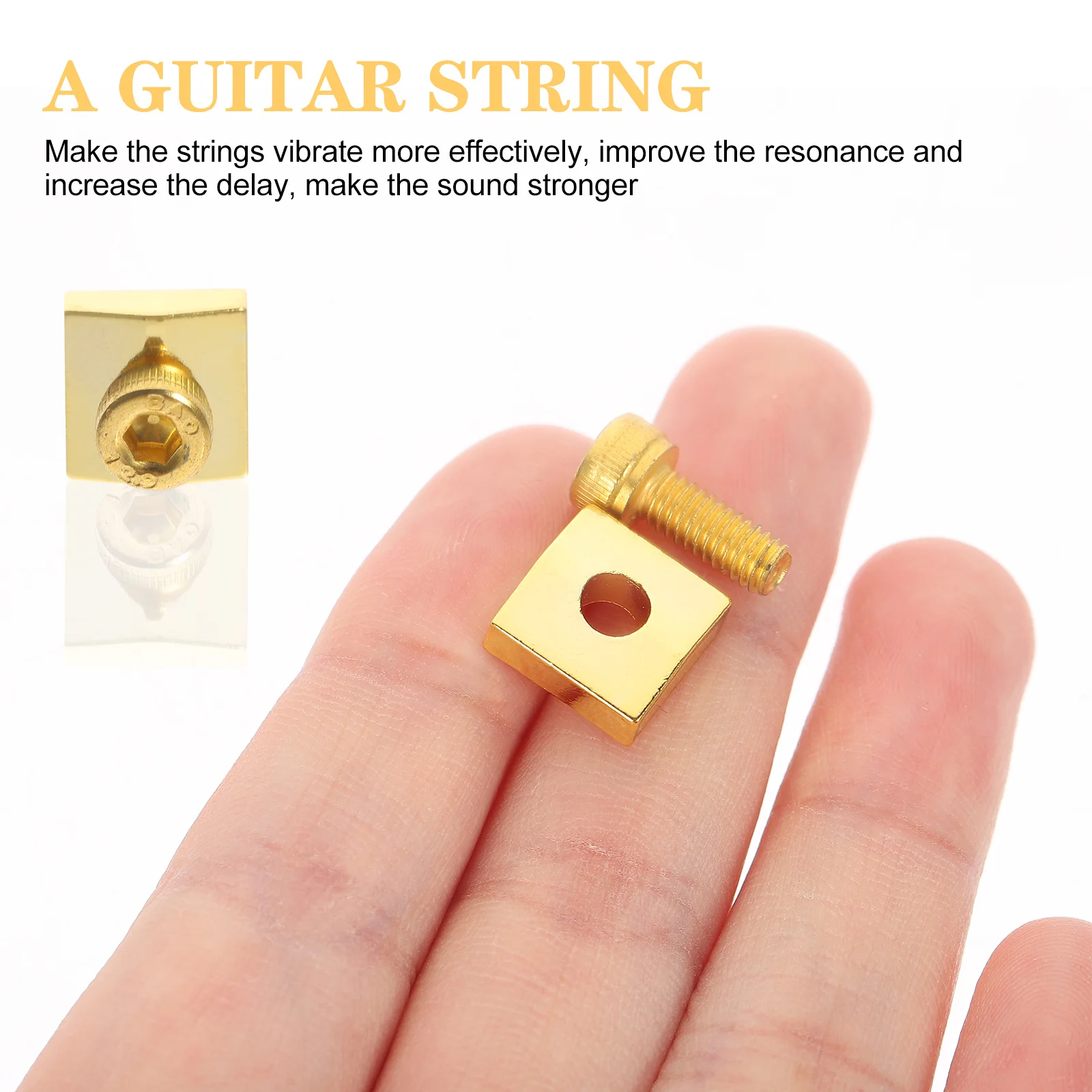 

1Set Guitar String Blocks Heavy-Duty Iron Locking Nut Clamps for Electric Guitar Repair and DIY Accessories String Plates