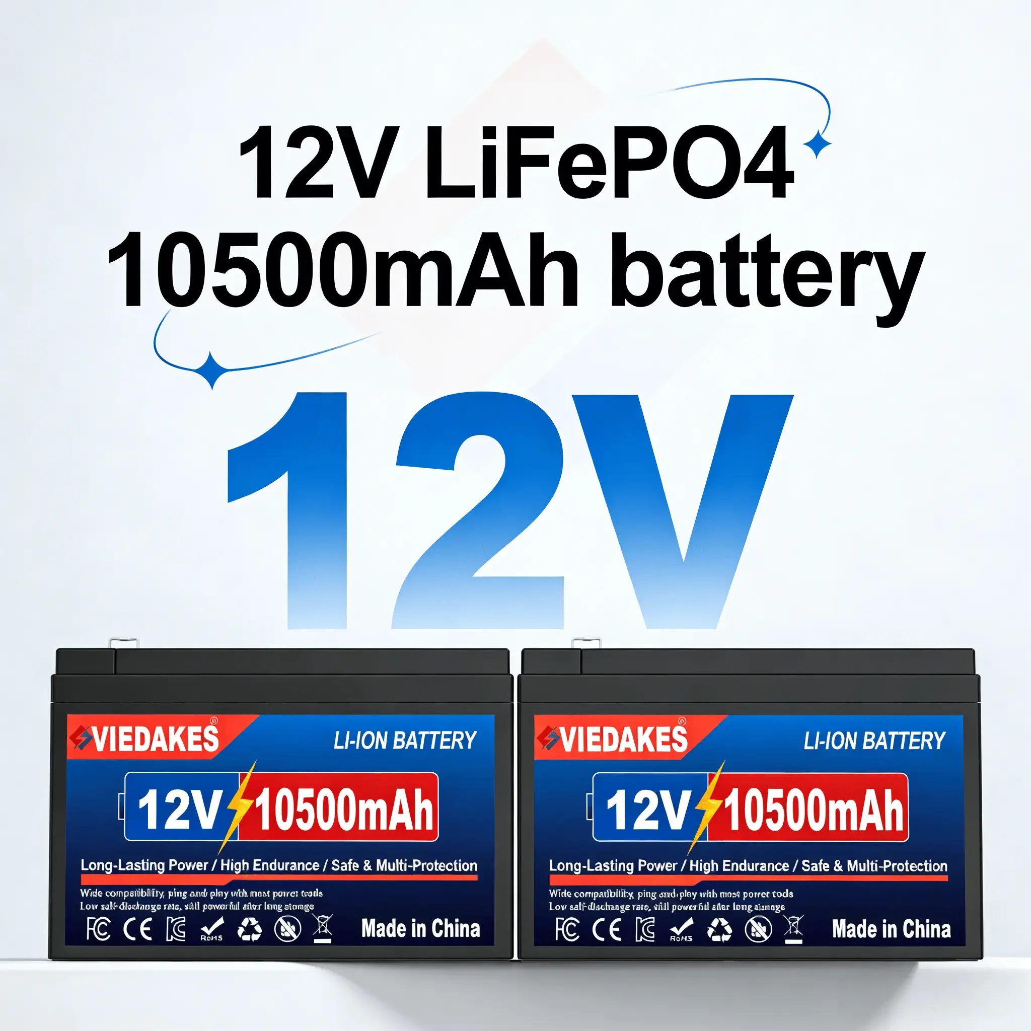 

Powerful 12V LiFePO4 Battery 10500mAh Rechargeable Deep Cycle Lithium Battery With BMS Protection For Electric Skateboard car