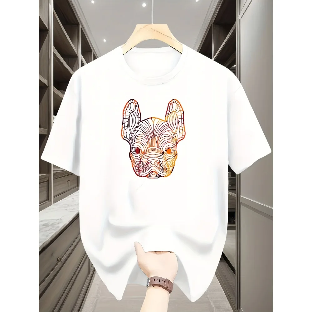 Camiseta Masculina de Algodão 100% com Estampa Francesa Matador, Manga Curta, Gola Redonda, Versátil e Simples para o Dia a Dia - Estilo Casual de Verão