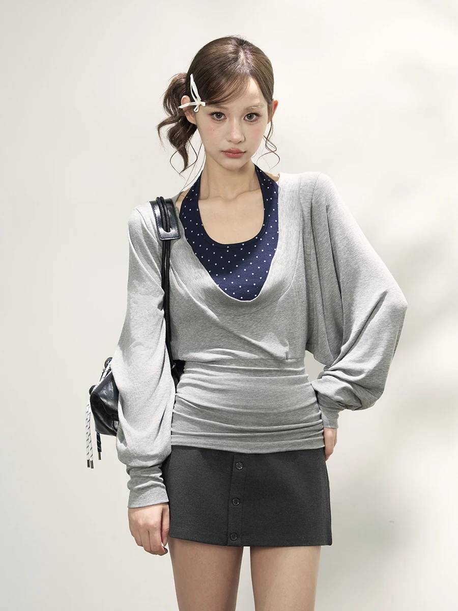 

Loose Long Sve Women's Hoodie Set Casual Slimming Waist Design Autumn Leisure Sport Top Bot Two-Piece Ensemble