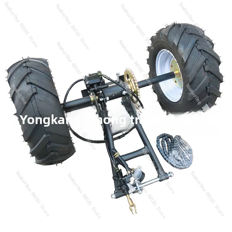Homemade four-wheel beach motorcycle rear axle two-wheel to three-wheel rear axle restoration accessories assembly disc brake 8i