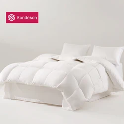 Sondeson Women Noble 100% Goose Down Quilt Filler 3D Bread Duvet Comforter Winter All Season Blankets 100% Cotton Shell 1PCS