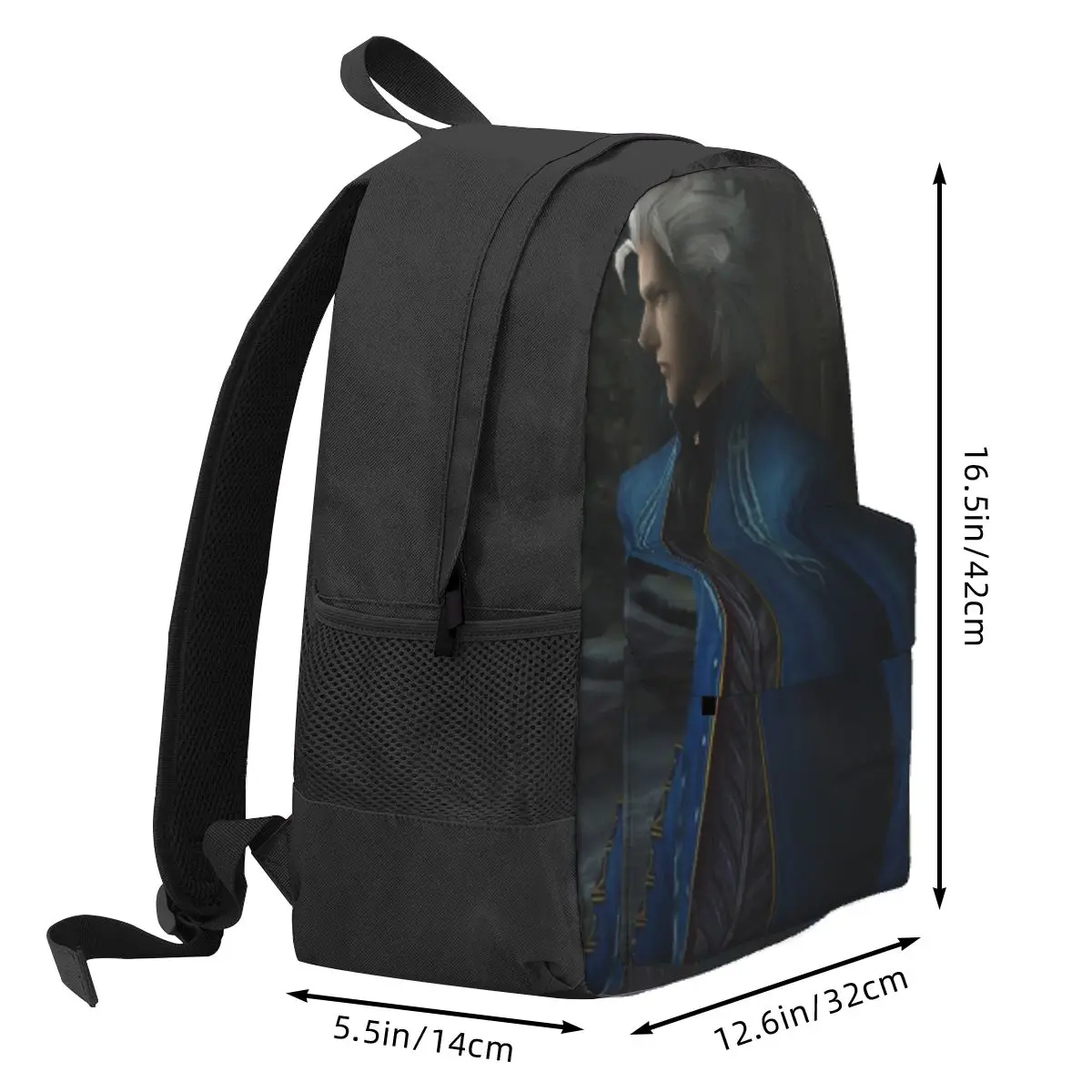 Vergil From The Devil May Cry Seri Backpack Daypack Large Capacity Kids BookBag School Bag Shoulder Bags for Men Women