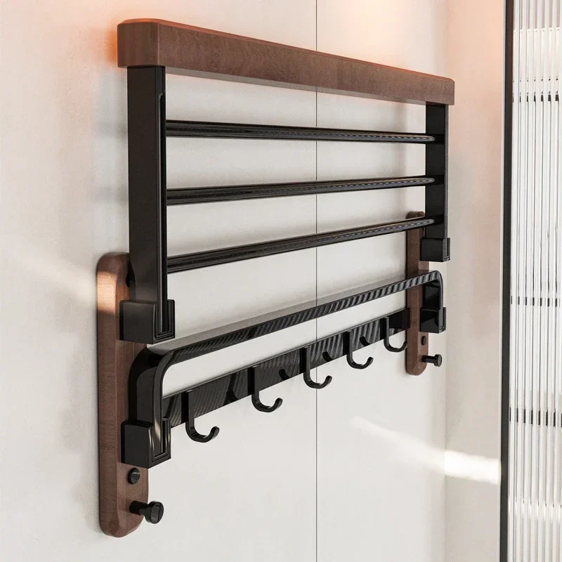 

Walnut bathroom towel rack, high-end sense non-punching antique bathroom, high-end toilet towel rack