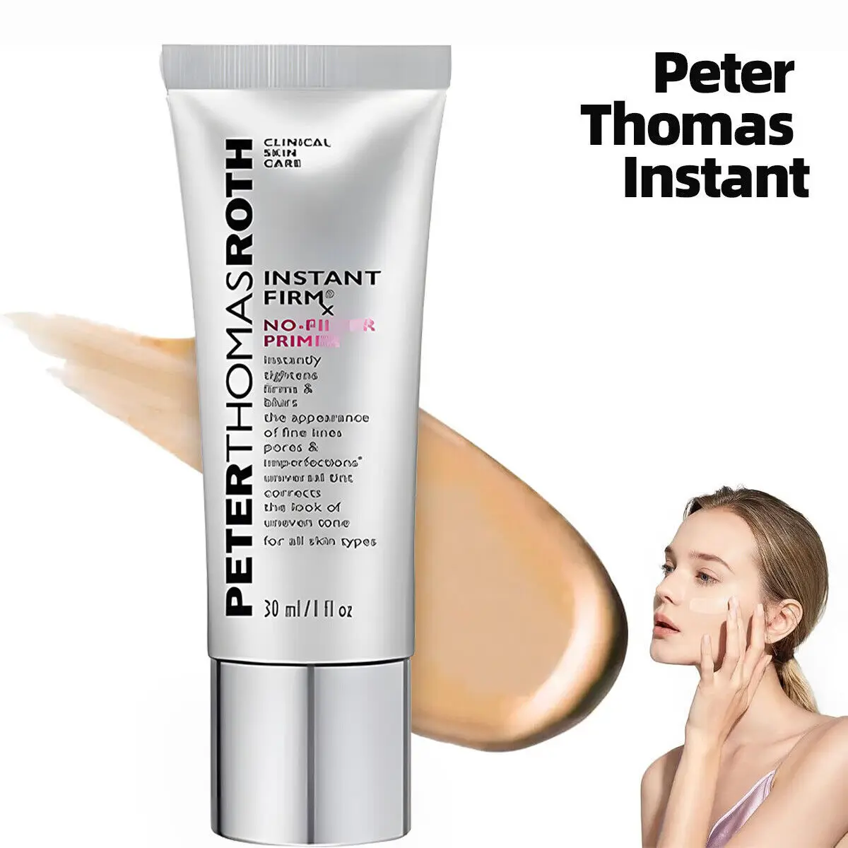 Peter Thomas Roth Instant FIRM No-Filter Primer Natural Finish, 1 Oz/30ML Sealed