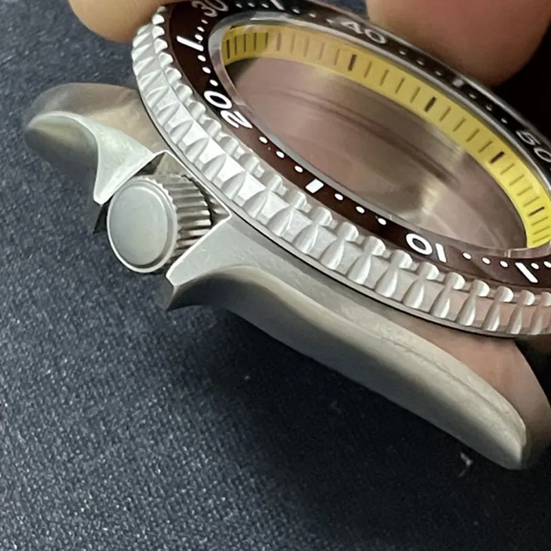 Watch Modify Parts 44.3mm Titanium SKX007 Watch Case Ceramic Bezel Sapphire Glass 20Bar Suitable For NH35/36 Movement