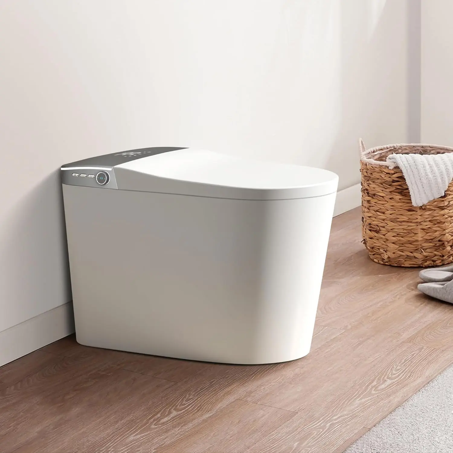 

Умный унитаз с мощным смывом, биде с мгновенным подогревом воды, современный удлиненный безободковый унитаз