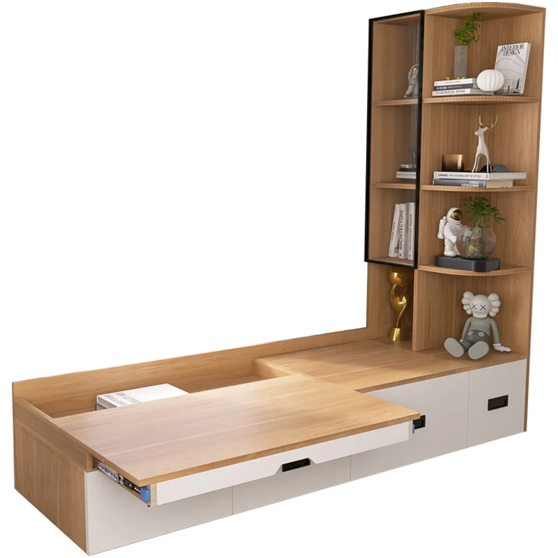 Customizable bay window retractable table pull-out desk remodeling cabinet