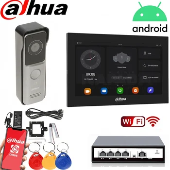 Mutil שפה dahua VTO2311R-WP poe wifi וידאו intercom ערכת מצלמת אינטרנט וילה תחנת שליטה חיצונית עם צג