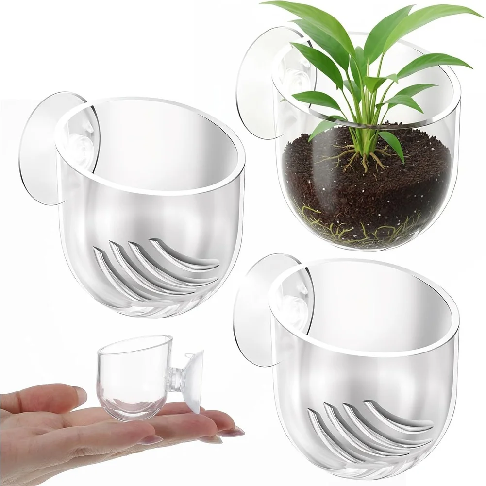 ABS Plant Holders for Aquariums 9pcs 3.5cm x 4cm Suction Mount Design For Aquascape Accessories for Aquatic Plant Display