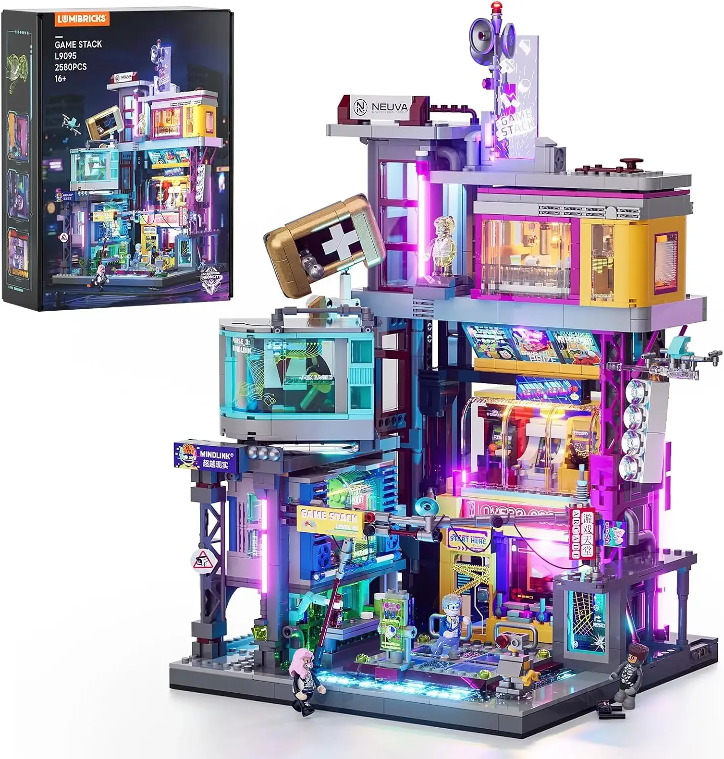 BestsellingCyberpunk Game Stack Lighting-Building-Bricks Set - 2580 Pcs