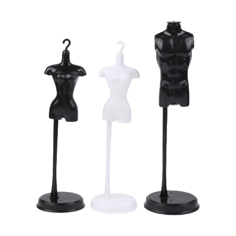 

Innovative Scale 1:6 Mini Black White Display Stand Holder Standing Toy Doll Accessories Dress DIY Clothes Mannequin Model New