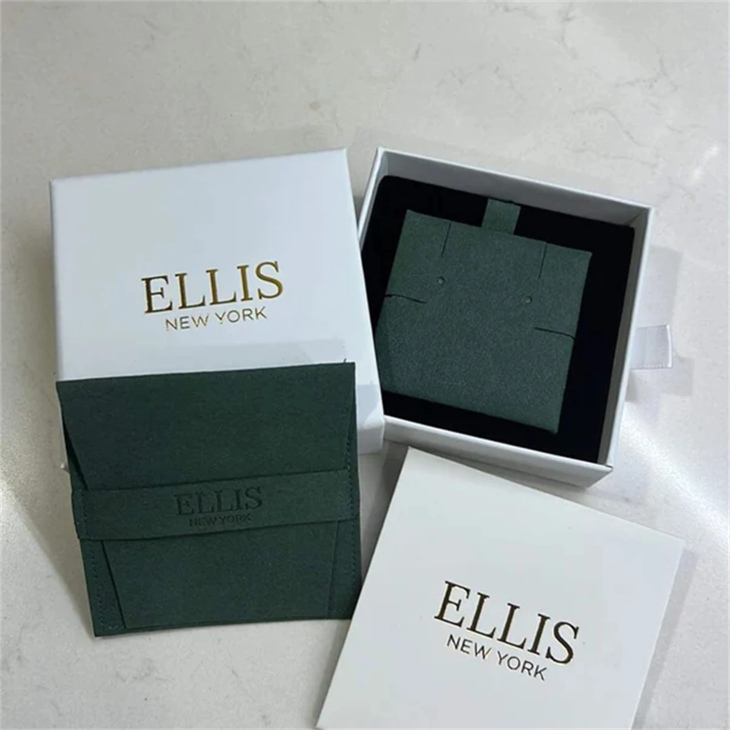 

50sets paper drawer box and pouch custom Earrings Ring box jewelry pouch personalized logo small jewelry packaging box Bag Tote