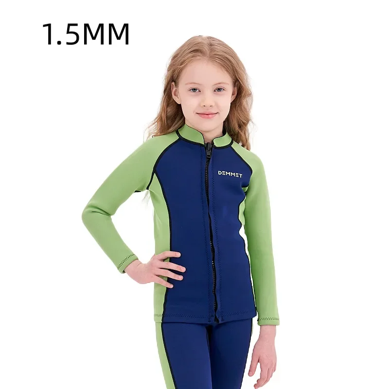 New Kids Wetsuit Neoprene 1.5mm/3mm Boys and Girls Thick Warm Scuba Diving Suit Underwater Free-diving Split Long Sleeve