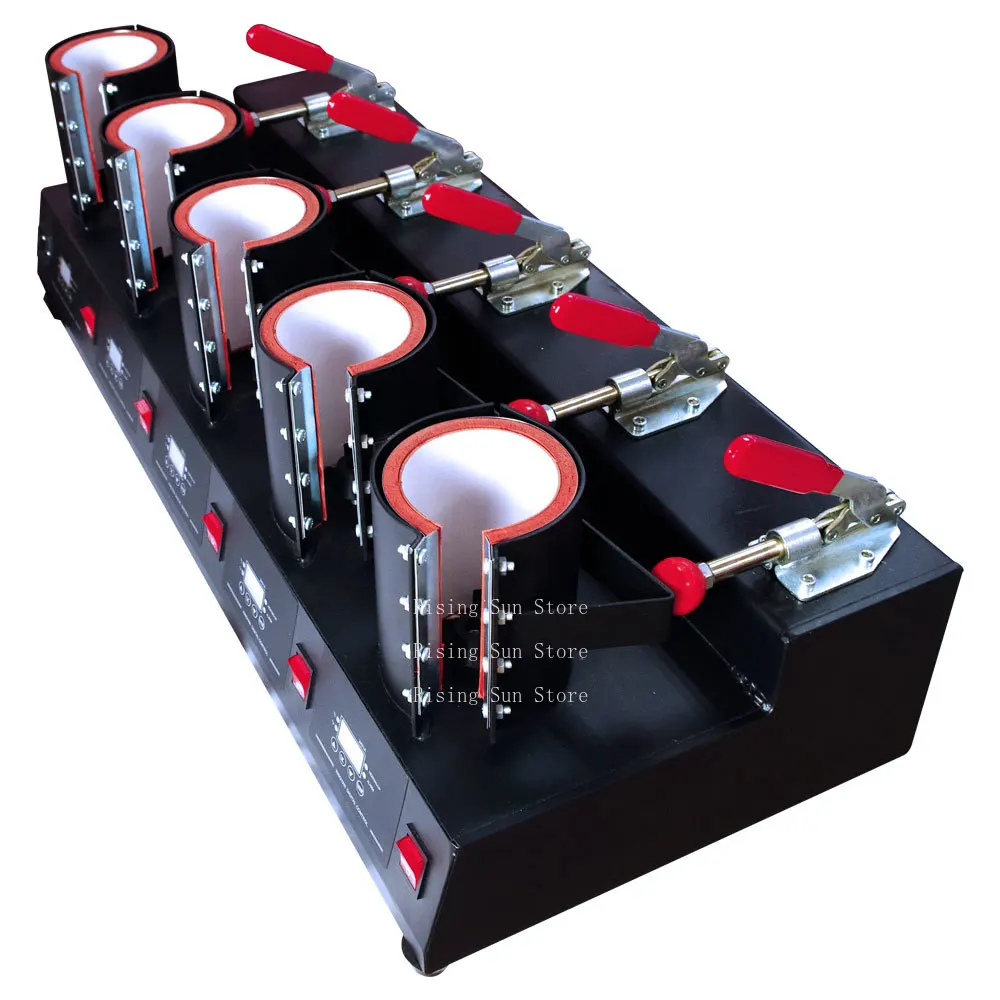 Factory 5 in 1 combination cup hot press sublimation cup hot press with 5 stations