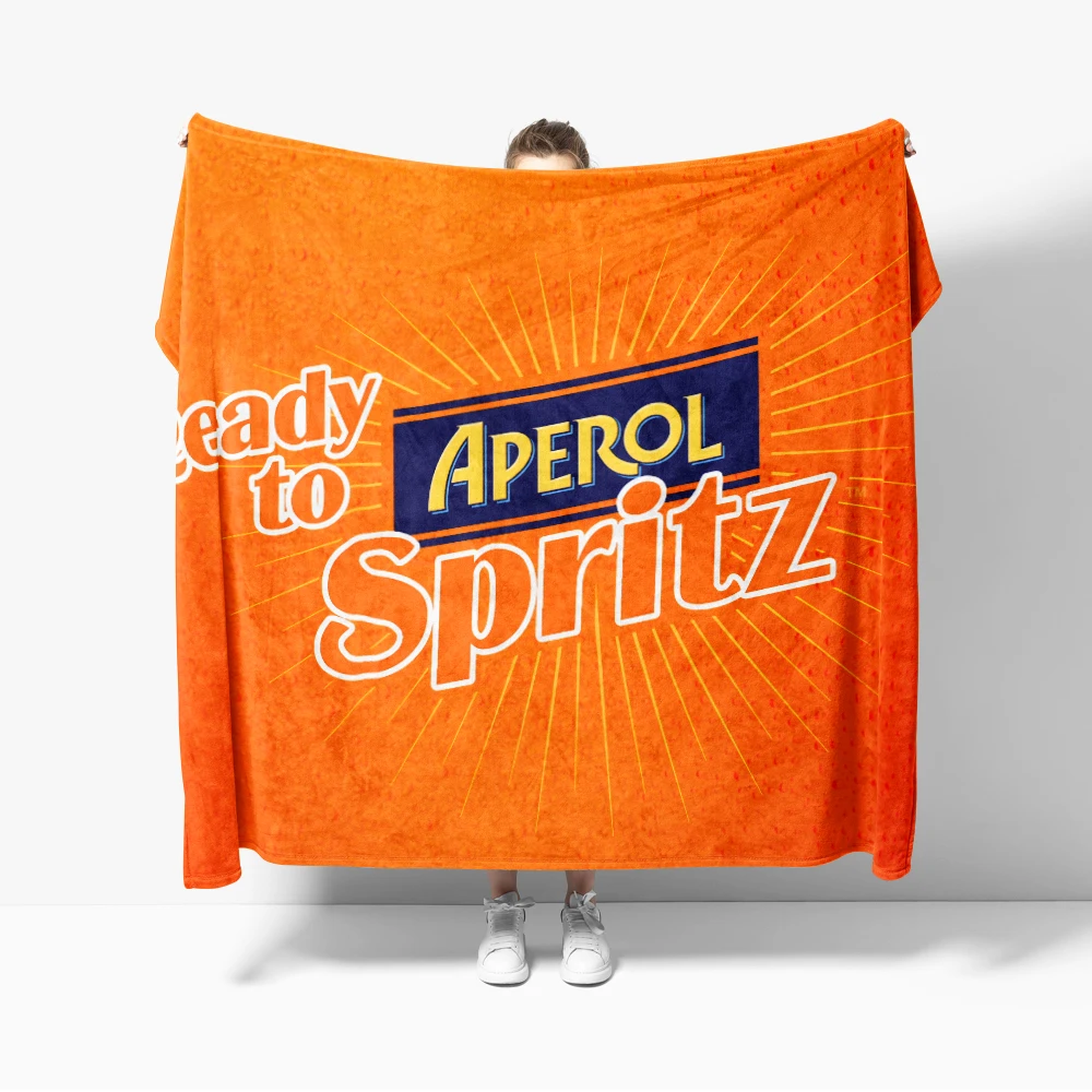 Aperols Drink Flanelldecke, weiche Bettdecken-Sets, Überwurf für Couch, warme Likör-Cocktail-Flanelldecken, Schlafzimmer, Kawaii, niedlich