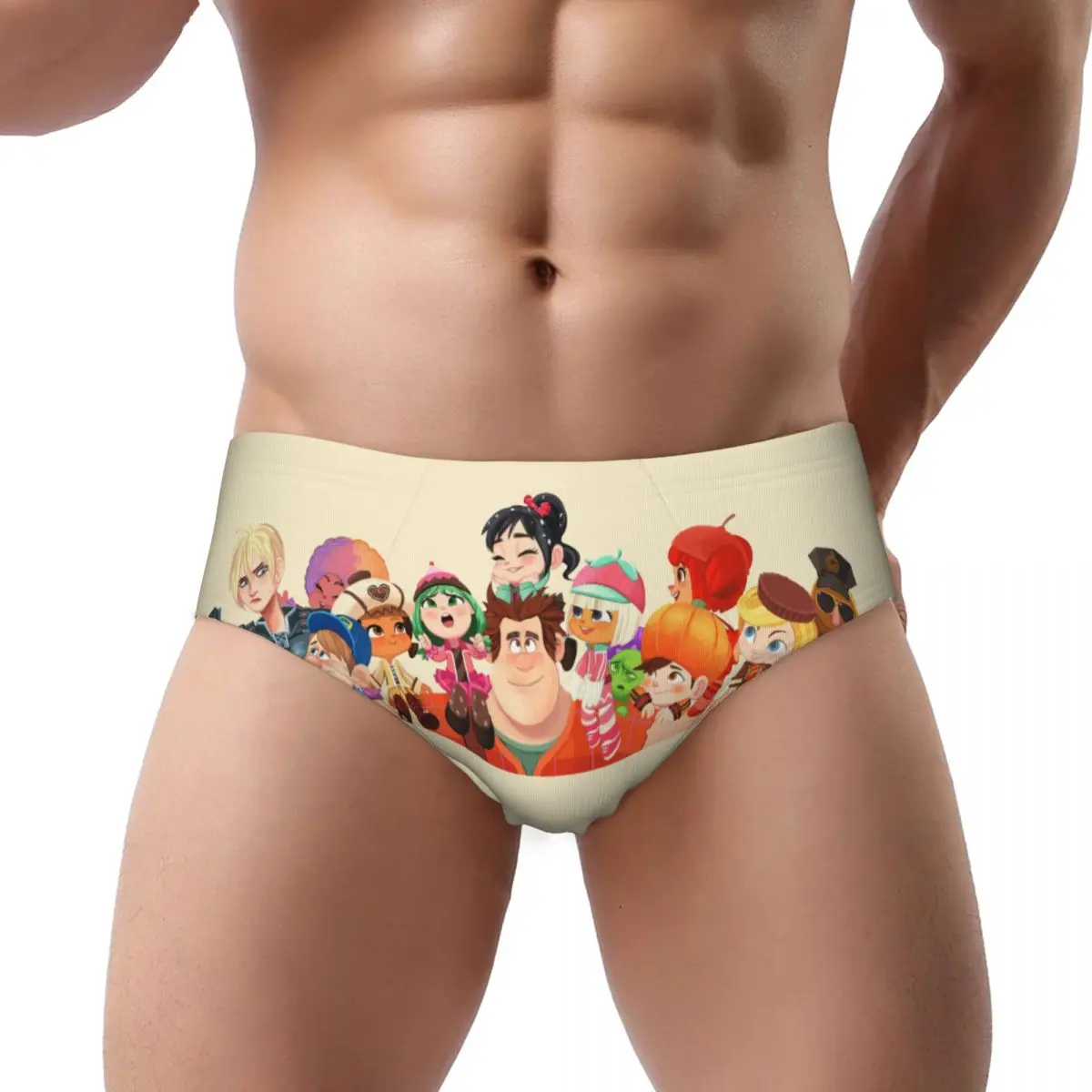 Custom Wreck-It Ralph Character Briefs Underwear Men\'s Comfortable Stretch Panties