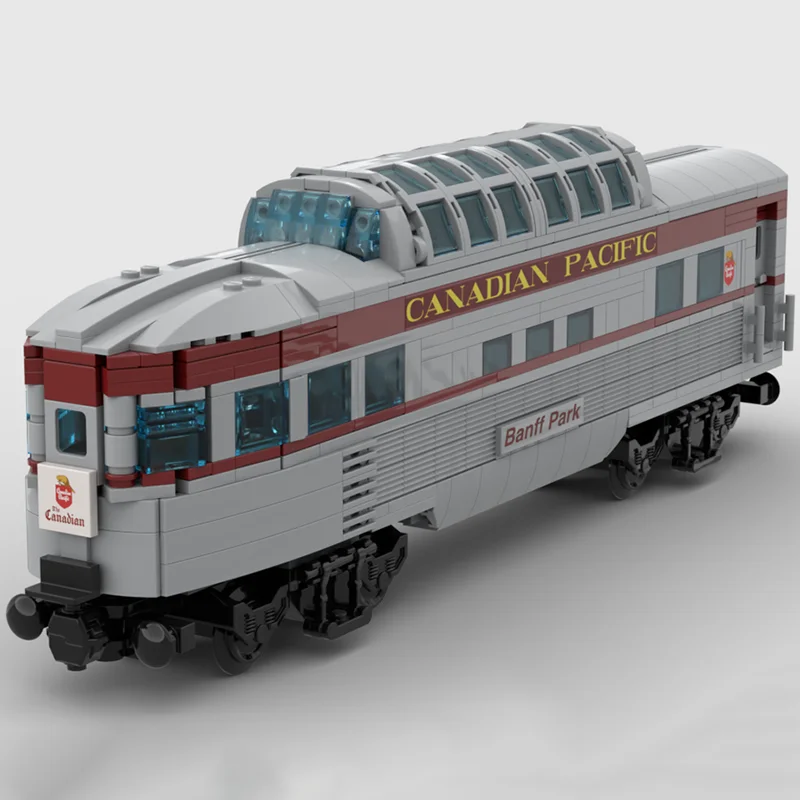 ​​​​​​​Moc Building Bricks Observation Car Model Technology Blocks  Locomotive Gifts Railway Train Model Toys DlY Sets Assembly