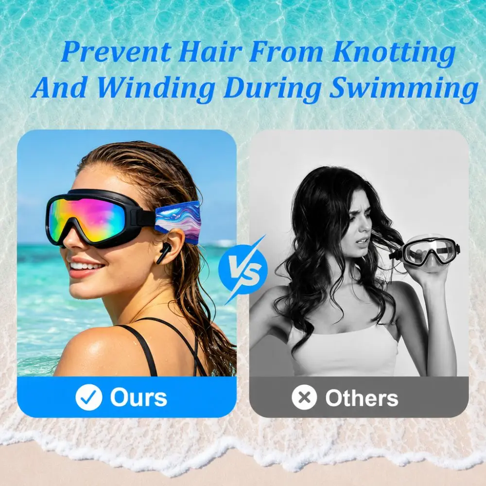 Comfortable Waterproof Diving Mask Strap Anti-Slip Neoprene Snorkel Mask Strap Cover Durable Hair Protector Wrap Water Sports