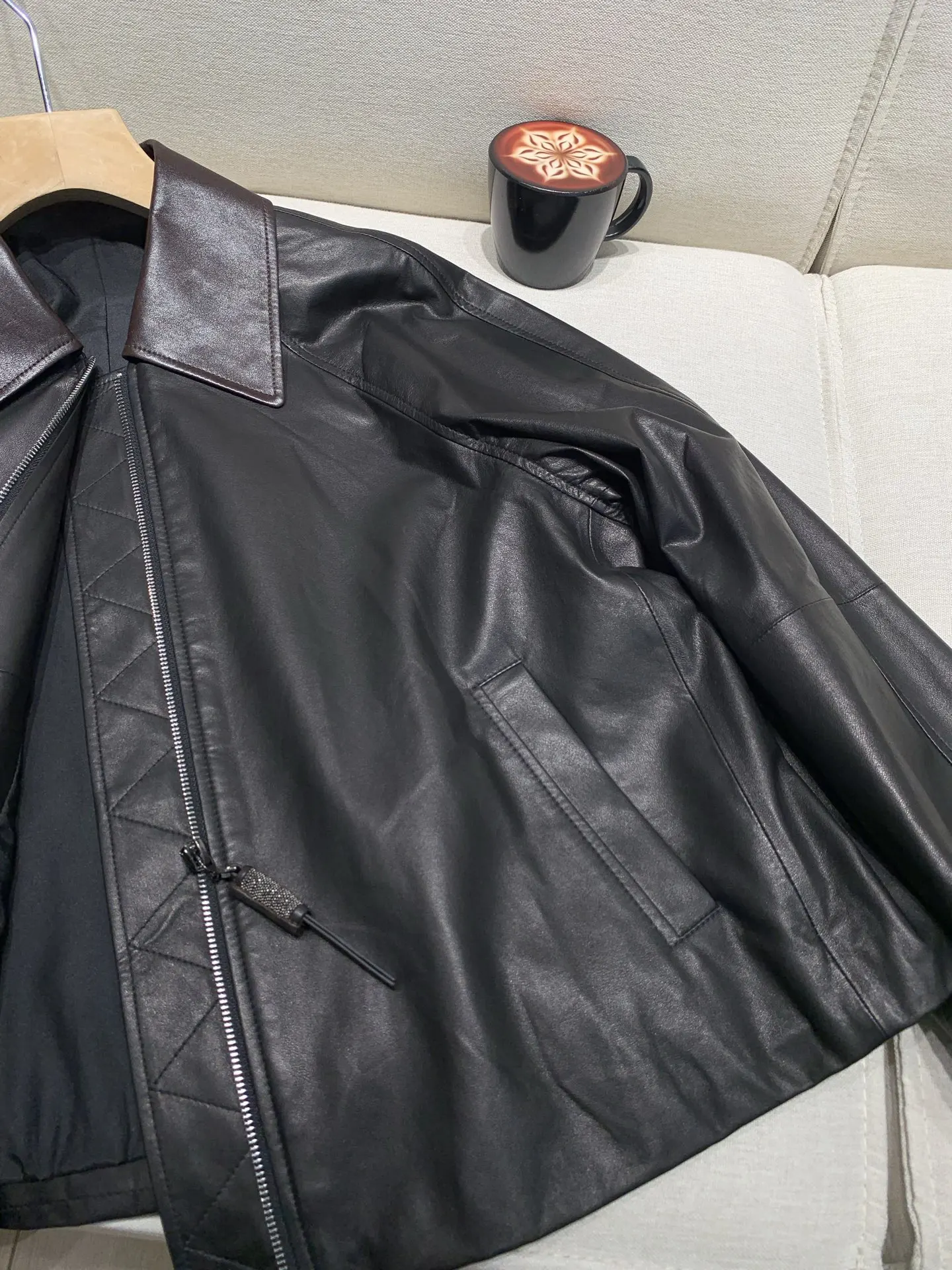 New Arrival High Quality Fashion Patchwork Collar Sheepskin Short Jacket For Women S/M/L