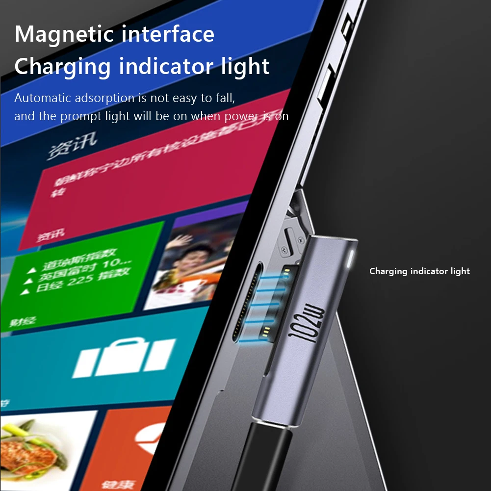 

100 Вт USB C Type C PD Конвертер для быстрой зарядки для Microsoft Surface Pro X 8 7 6 5 4 3 Go Book USB C Зарядное устройство Адаптер питания