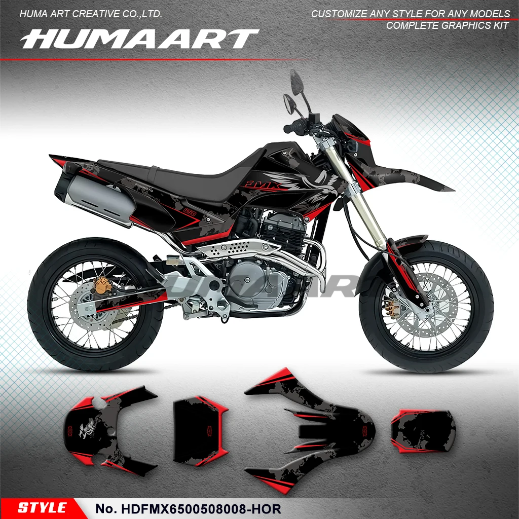 

HUMAART Custom Sticker Sheet Motorcycle Decals for HONDA FMX 650 FMX650 2005 2006 2007 2008 Vinyl Graphics, Rebuilding