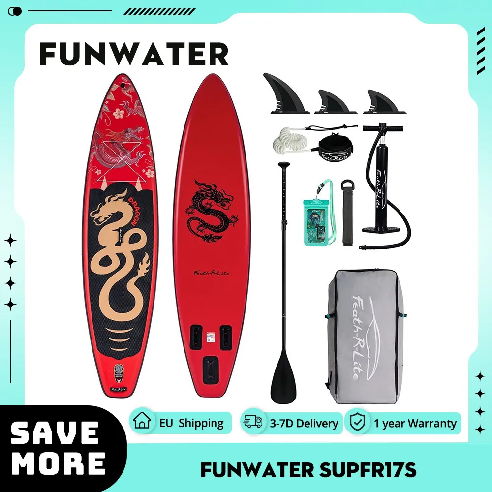 Fun water supfr17s Stand Up Paddle Board 350*84*15cm 180kg Kapazität 12-15 psi Druck eva rutsch