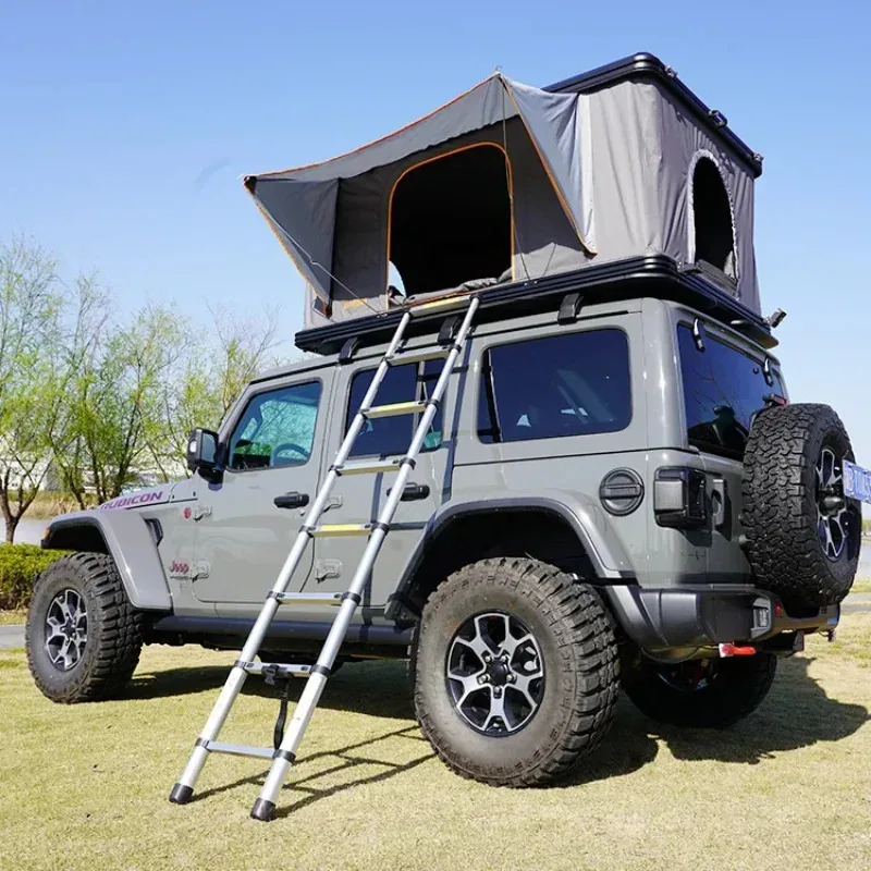

Windproof Large Capacity Hard Shell Roof Top Tent Aluminum Frame Pop Up Travel Portable Car Camping