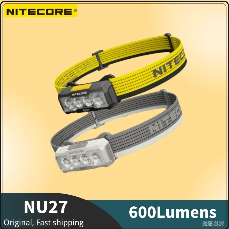 Nitecore NU27 600Lumens Ultra Lightweight Multiple Color Temperatures Rechargeable Outdoor Headlamp Bulit-in Battery