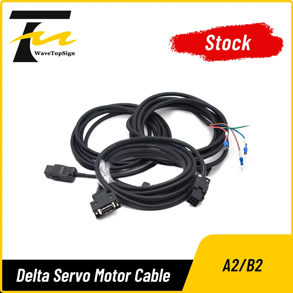 WaveTopSign Servo Motor Encoder Cable ASD-B2EN0003 ASD-B2EN0005 Power Cable Brake Cable For Delta B2 A2 Series