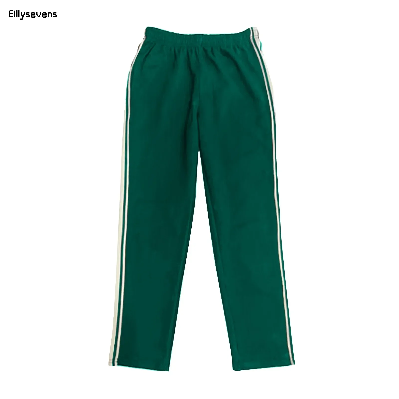 

Spring Autumn Strip Sweatpants Men Drawstring Waist Sportswear Casual Track Pants Plus Size Loose Straight Trousers 8xl 2024