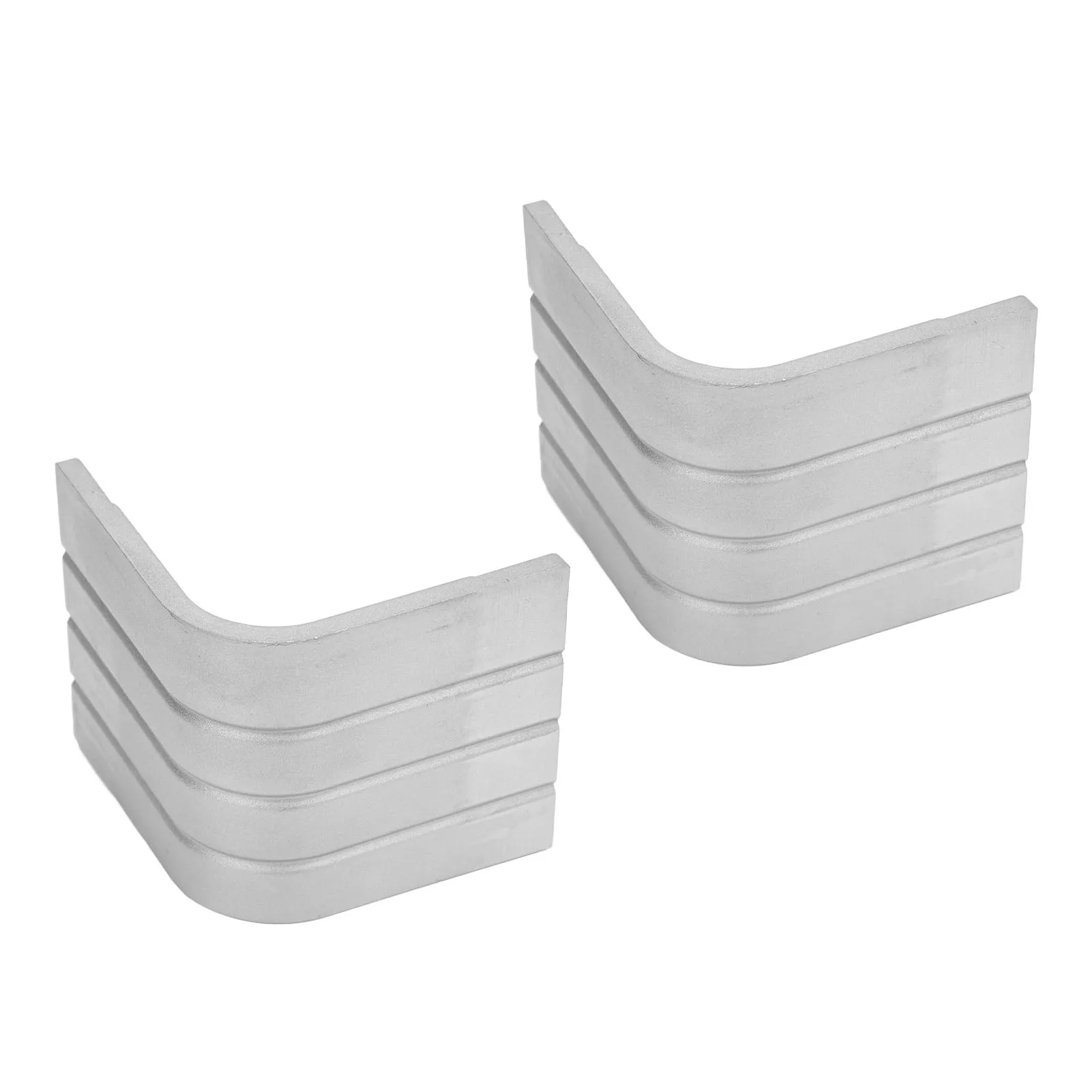2 Pack Deck Corner Cap Heavy Duty Aluminum OEM Height 3-1/8in to 3-3/16in for 90 Degree Rounded Corner Boat Part