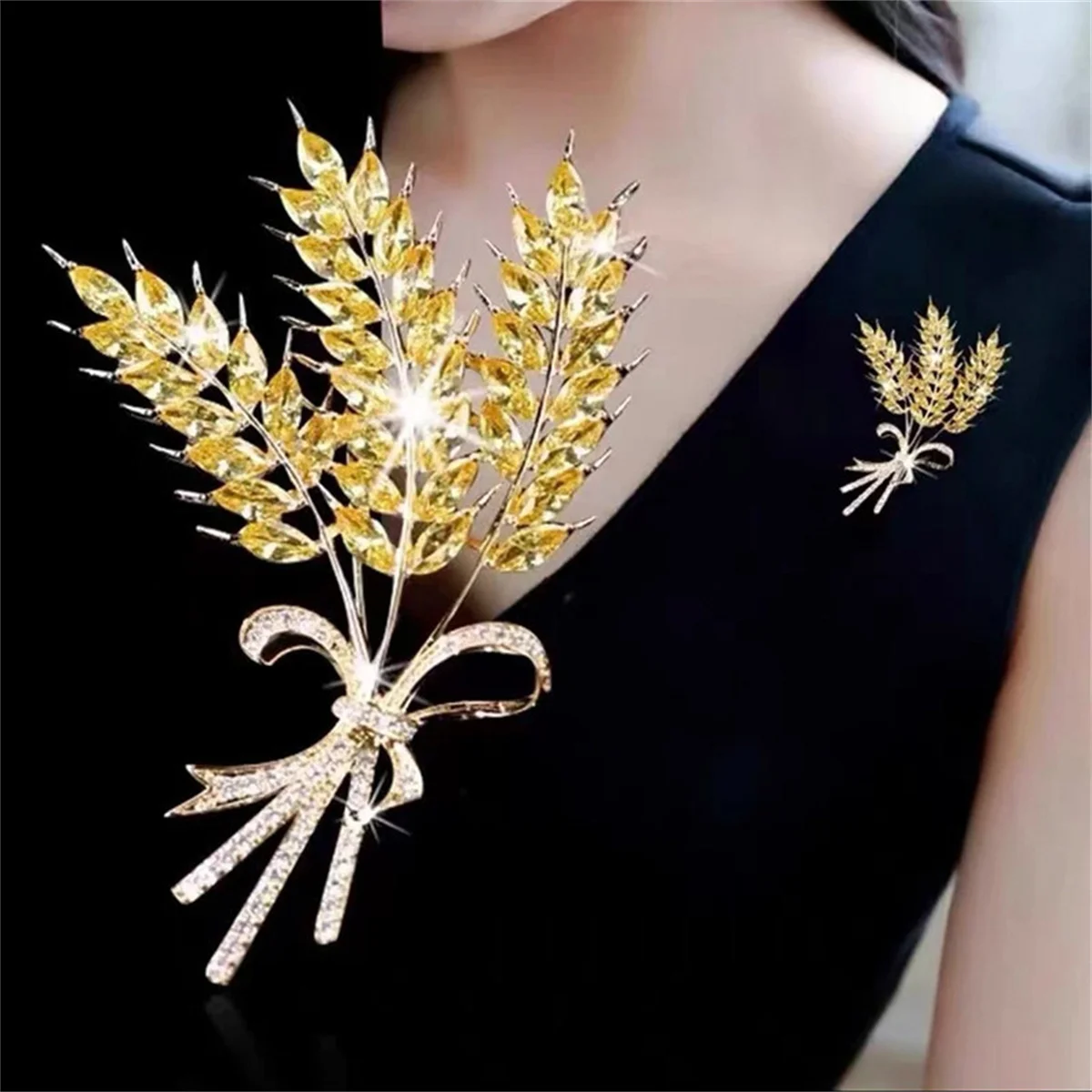 1Pc Creative Wheat Ear Brooch Exquisite Fashion Pin Charm Trendy Jewelry Accessories Party Gift for Men and Women Trendy 2026