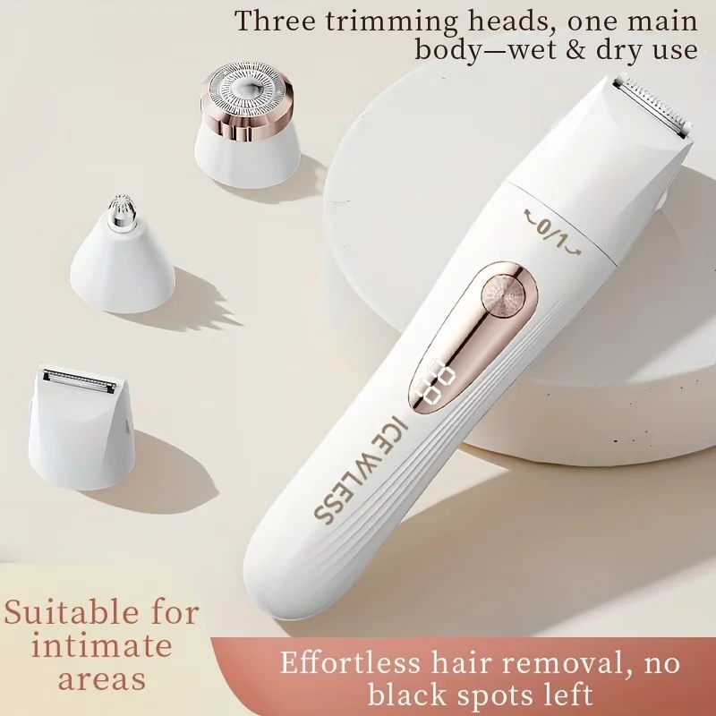 

Multi functional shaver, USB charging with digital display, underarm hair removal device, women's eyebrow and nose hair trimmer