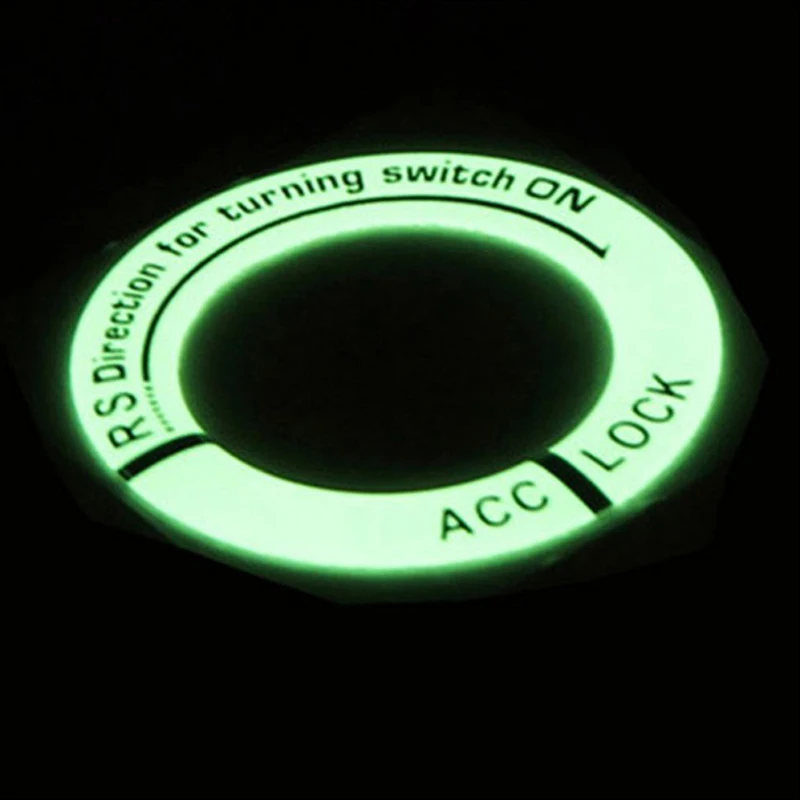 Luminous Car Fluorescent Ignition 3D Sticker Switch Circle Auto Motorcycle Styling Night Glowing Ring Stickers Decoration